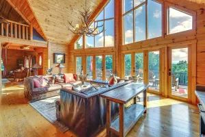Image of Luxury Log Cabin with EV Charger and Mtn Views!