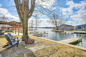 Image of Dock & Fire Pit: Retreat on Big Barbee Lake!