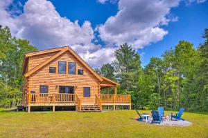 Image of Peaceful North Haverhill Haven with Wood Fire Pit