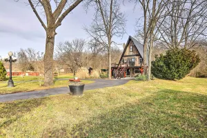 Image of Peaceful Mt Sterling Cabin Deck and Fire Pit!