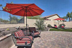 Image of Sun-Dappled Goodyear Home with Hot Tub and Fire Pit