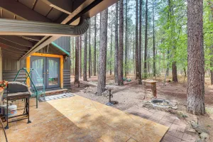 Image of Furnished Patio and Fire Pit Pinetop Cabin!