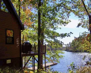 Image of Hocking Hills Lake Gem w/ Hot Tub, Dock, 100 Acres