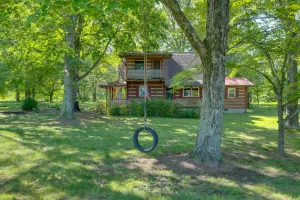 Image of Porch and Fire Pit Family-Friendly Afton Cabin!