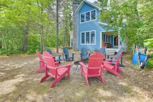 Image of Waterfront Cheboygan Home with Fire Pit