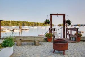 Image of Heron Cottage on Casco Bay with Deck and Boat Dock!