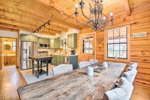 Image of Charming Lake Sinclair Cabin Fire Pit, Dock