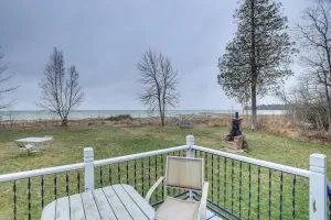 Image of Serene Lakefront Baileys Harbor Home with Deck!