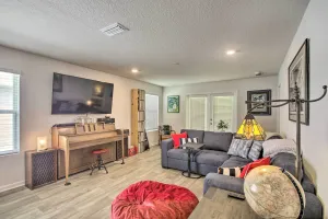 Image of Musical Pensacola Home with Fire Pit and Grill!