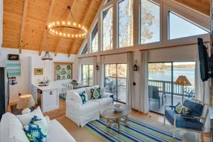 Image of Beautiful Lake Keowee Home with Boat Dock and Fire Pit