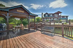 Image of Mtn Views & Fire Pit: Rustic Piney Creek Cabin