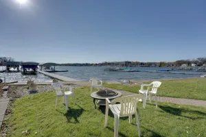 Image of Lakeside Michigan Retreat w/ Boat Dock & Fireplace