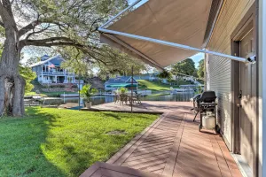 Image of Waterfront Syracuse Home Deck, Fire Pit and Kayaks