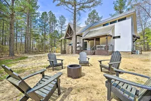 Image of Private Hot Tub, Outdoor Fireplace Broken Bow Gem