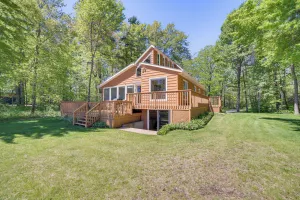 Image of Private Beach and Deck Spacious Lake Michigan Home