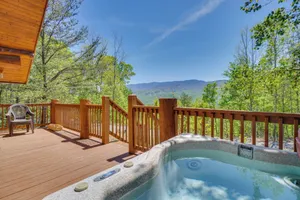 Image of Idyllic Gatlinburg Cabin w/ Hot Tub & Balcony!