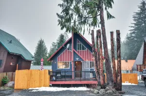 Image of Inviting Mt Hood Cabin with Porch 1 Mi to Skibowl!
