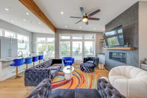 Image of Fenced Yard, Water & Island Views: Anacortes Home!