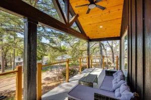 Image of Fire Pit + Grill: Lakeside Gun Barrel City Home!