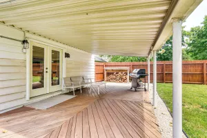 Image of Fenced Backyard, Grill and Deck Bernville Home!