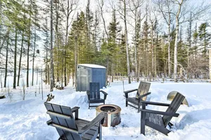 Image of Waterfront Cabin on Lake Superior with Fire Pit