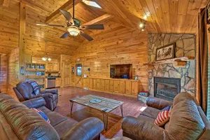 Image of Cozy 'sunset View' Cabin w/ Game Room & Mtn Views!