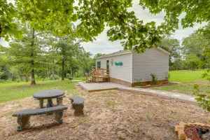 Image of Rural Mt Olive Cabin Rental w/ White River View!