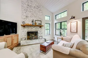 Image of Deck and Fire Pit Bliss Mountaintown Creek Cottage!