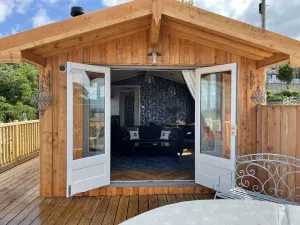 Image of Cosy Lodge With Private Hot Tub in Tottergill Farm