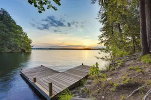 Image of Peaceful Lakefront Maine Cabin w/ Sunset Views
