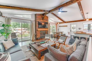 Image of Private Hot Tub: Tree-lined Poconos Home!