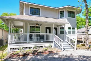 Image of Backyard, Deck & Fire Pit: Conroe Getaway