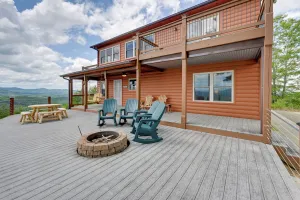 Image of Mtn-View Cabin Deck and Pets Welcome in Murphy