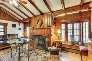 Image of Cozy Catskills Cottage Creekside Deck and Fire Pit