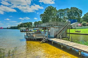 Image of Beautiful Lakefront Retreat with Dock and Grill!