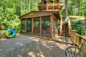 Image of Idyllic Murphy Hideaway with Multi-Level Deck!