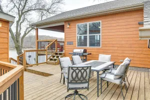 Image of 6 Mi to Dtwn Pella: Riverfront Cabin w/ Game Room!