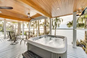 Image of Hot Tub & Fire Pit: Lakefront Home on Lake Eloise