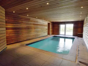 Image of Comfortable Chalet With Indoor Pool, Hammam and Sauna Near Stoumont