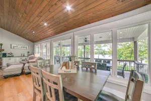 Image of Modern Kentucky Lake Home with Deck, Dock, View