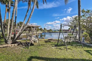 Image of Walk to Gulf Home with Boat Dock in Hudson!