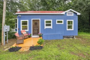 Image of Pendergrass Tiny Home Cabin on Pond w/ Fire Pit!
