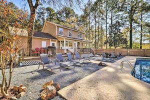 Image of Lakefront Macon Home with Pool, Dock and Fishing!