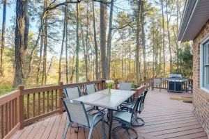 Image of Peaceful Waterfront Durham Retreat with Huge Deck!