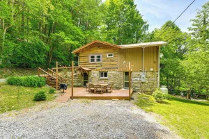 Image of Maggie Valley Log Cabin: Deck + Mountain Views!