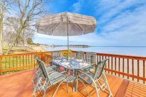 Image of Riverfront Colonial Beach Home w/ Private Beach!
