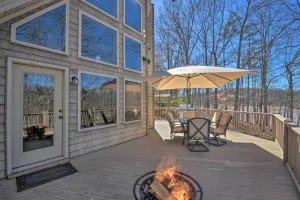 Image of Murrayville Lakefront Cabin with Boat Slip and Grill!