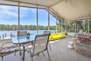 Image of Anglers Getaway Riverfront Home with Boat Dock