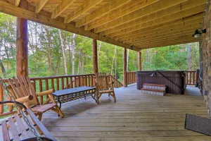 Image of Serenity Now Cabin with Fire Pit and Game Room!