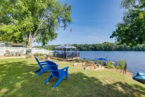 Image of Riverfront New Hampshire Cottage w/ Boat Dock